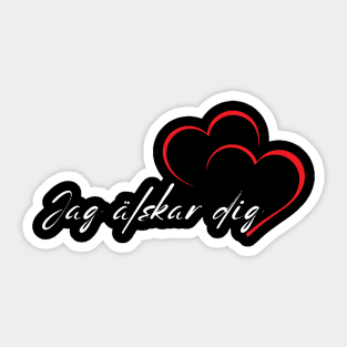 Swedish - I love you Tee Sticker